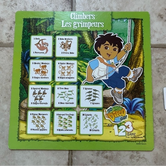 Go Diego Go Nick Jr. 123 Game Milton Bradley ages 3+ two player game - Picture 5 of 11
